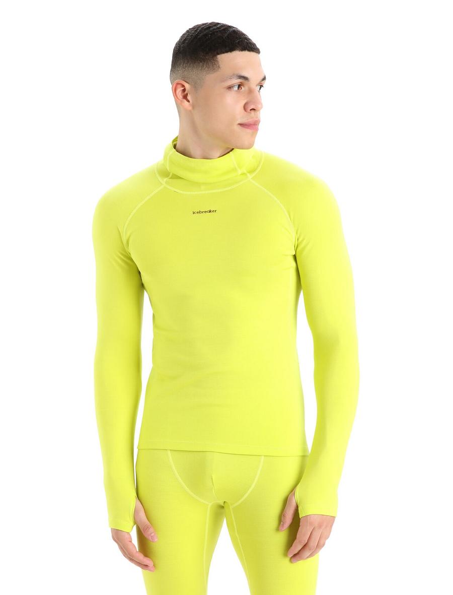 Icebreaker MerinoFine™ Long Sleeve Roll Neck Miesten Base Layers Keltainen | FI 1342MQZA